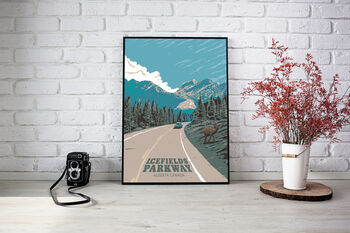 Icefields Parkway Canada Travel Poster Art Print, 3 of 6