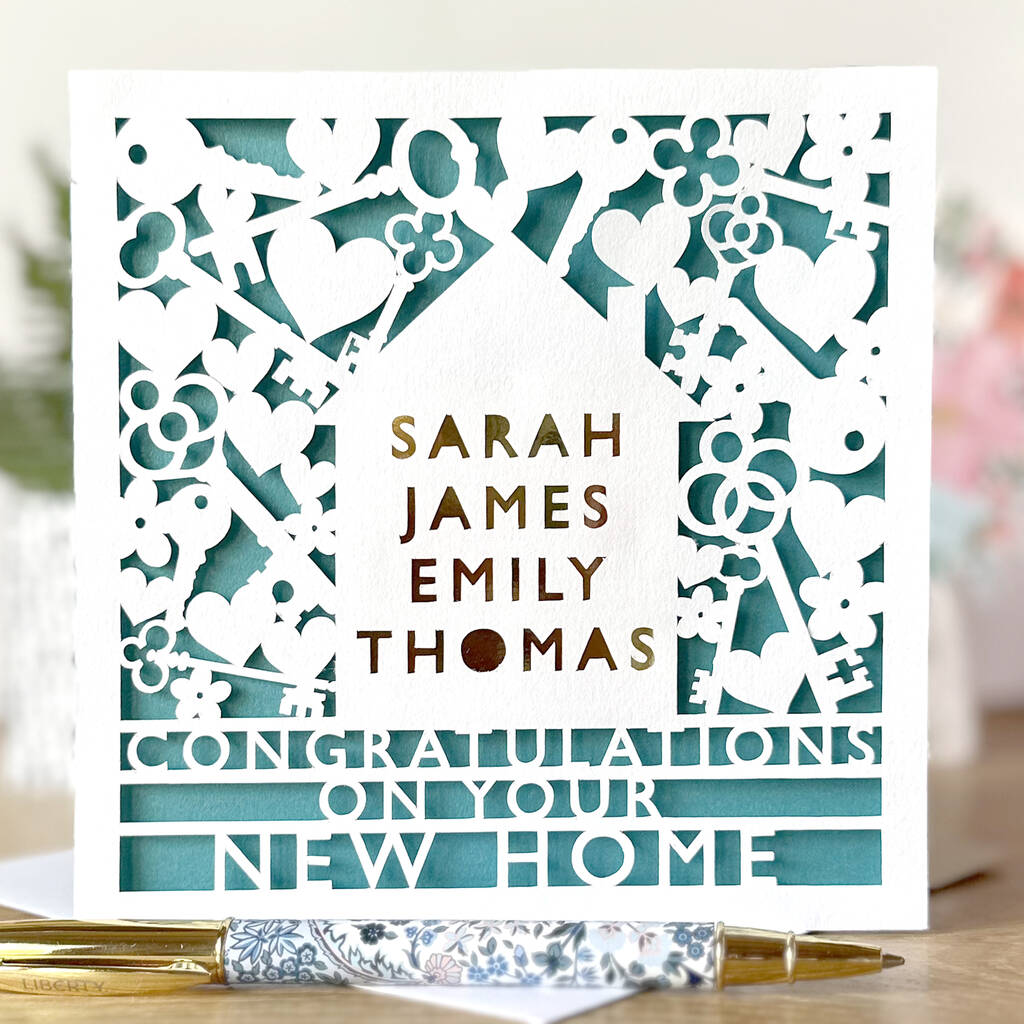 Personalised New Home Foil Card, 1 of 2