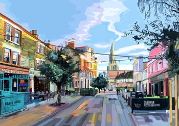 Venn Street, Clapham, South London Illustration Print, 2 of 2
