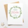 Wreath 'To My Husband' Personalised Christmas Card, thumbnail 1 of 3