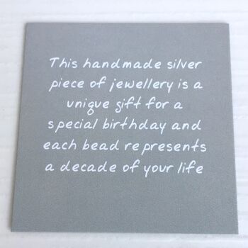 40th Birthday Handmade Silver Bangle, 3 of 5