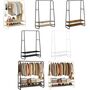 Clothes Rack Clothes Rail With Shelves And Hooks, thumbnail 7 of 7