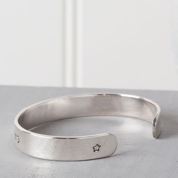 Sterling Silver Personalised Message Cuff, 2 of 6