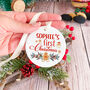 Personalised First Christmas Ceramic Ornament With Name, thumbnail 6 of 7