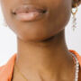 Tia Quartz Beaded Gold Plated Silver Hoop Earrings, thumbnail 1 of 6