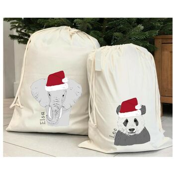 Personalised Cotton Christmas Sack, 2 of 3