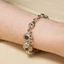Sterling Silver And Crystal Coin Station Bracelet, thumbnail 3 of 5