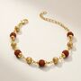 18ct Gold Plated Rudraksha Beaded Bracelet, thumbnail 1 of 3