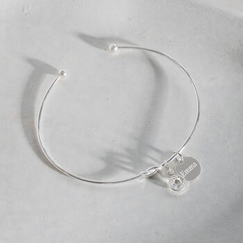 Sterling Silver Infinity Knot Cuff Bangle, 2 of 9