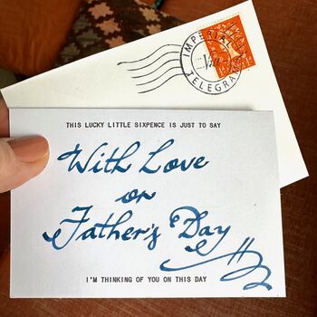 A Little Sixpence For Father's Day Keepsake Card, 3 of 8