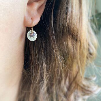 Freshwater Pearl Disc Earrings, 2 of 4