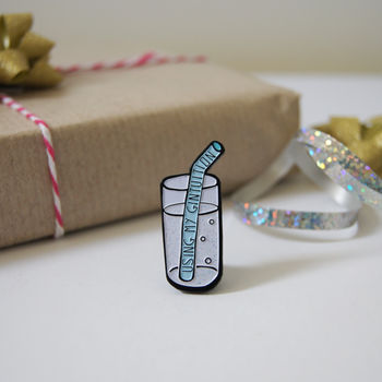 Gin Enamel Pin Badge Using My Gintuition, 2 of 5