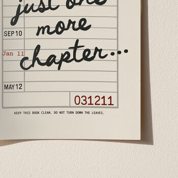 Just One More Chapter Book Print, 3 of 12
