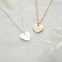 Sterling Silver Script Heart Initial Necklace, thumbnail 2 of 12