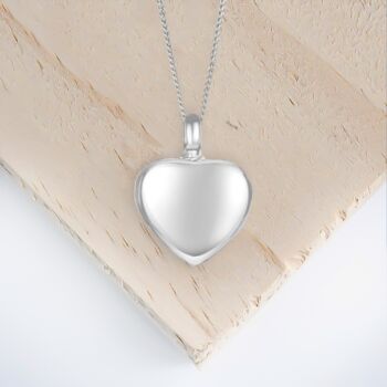 Personalised Sterling Silver Heart Urn Necklace, 2 of 9