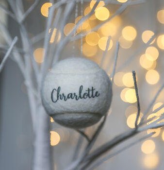 Personalised Tennis Ball Christmas Baubles, 10 of 12
