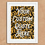 Custom Quote Art Print Vintage Gold Leaf, thumbnail 7 of 8