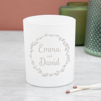 Personalised Couples Wreath Candle Holder, 2 of 8