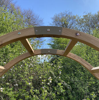 Dorchester Wooden Garden Arch With Planters, 5 of 8