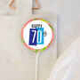 Happy 70th Birthday Colour Block Lollipop, thumbnail 1 of 3