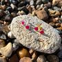 Sterling Silver And Fuchsia Pink Chalcedony Stud Earrings, thumbnail 2 of 4