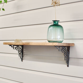 Art Deco Wall Shelf Reclaimed Wood, 4 of 6