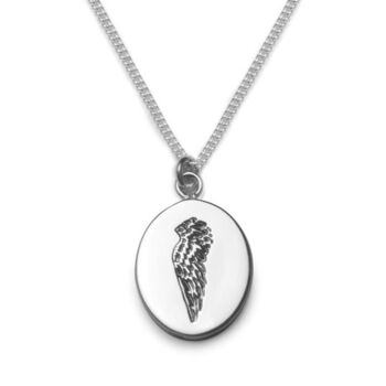 Guardian Angel Wing Sterling Silver Necklace, 2 of 3