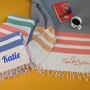 Personalised Cotton Throws, Second Anniversary Gift, thumbnail 1 of 11