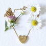 Wildflower Heart Necklace – Gold, thumbnail 3 of 9