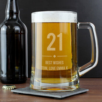 Birthday Gift For Men Personalised Beer Tankard, 4 of 7
