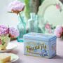 Vintage Victorian Blue 40 Teabag Tin Decaf, thumbnail 1 of 4