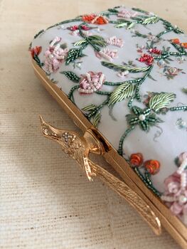 Floral Bird Clasp Clutch Bag, 11 of 12