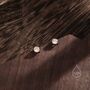 Cz Dot Screw Back Stud Earrings Sterling Silver, thumbnail 4 of 12