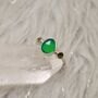 Green Onyx Tourmaline Sterling Silver Ring, thumbnail 2 of 10