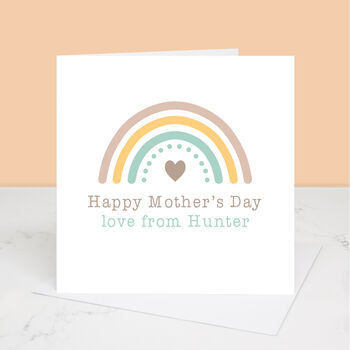 Happy Mother's Day Personalised Rainbow Card, 3 of 3