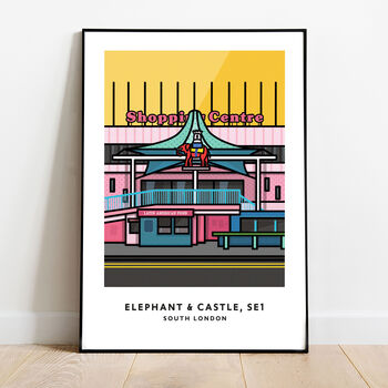 Elephant And Castle Colourful Illustration Print, 3 of 5
