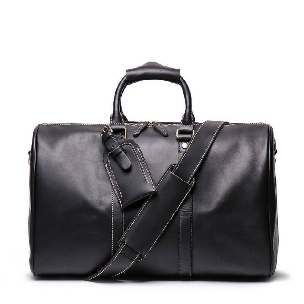 vintage leather weekend bag by eazo | notonthehighstreet.com