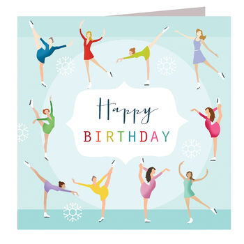 Ice Skating Birthday Card, 2 of 5