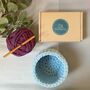 Small Block Colour Crochet Basket Kit, thumbnail 1 of 4