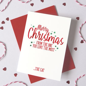Personalised Christmas One You Love The Most Card, 2 of 3