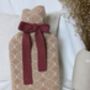 Reversible Merino Lambswool Hot Water Bottle In Sand, thumbnail 1 of 5