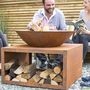 Oxidised Steel Firepit With Stand, thumbnail 1 of 7
