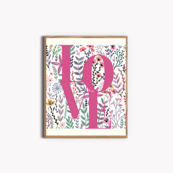 'Love' Liberty Pink Floral Print, 3 of 3