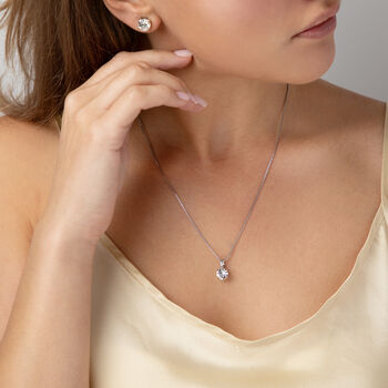 Swarovski Crystal Single Stone Necklace And Earrings, 2 of 6