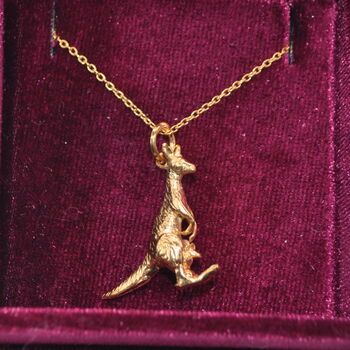 Kangaroo And Joey Necklace Gold Plated, 5 of 5