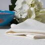 Stonewashed 100% Linen Napkin Sets Ivory Off White, thumbnail 4 of 6