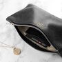 Monogrammed Leather Clutch Bag, thumbnail 3 of 11