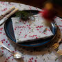 Luxury Christmas Napkin Sets Robin And Berries Grey, thumbnail 4 of 4