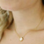 Pearl Four Leaf Clover Necklace In 18 K Gold Plate, thumbnail 2 of 3