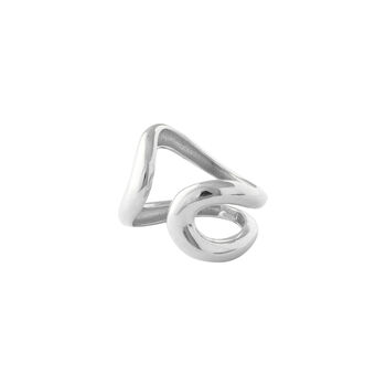 Chunky Double Loop Ring In Gold Plate Or Silver, 3 of 6